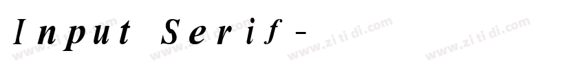 Input Serif字体转换